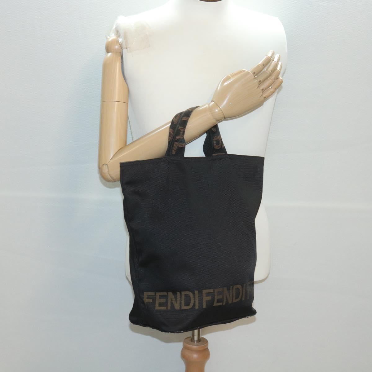 FENDI Hand Bag Canvas Black 2291 26488 088 38797