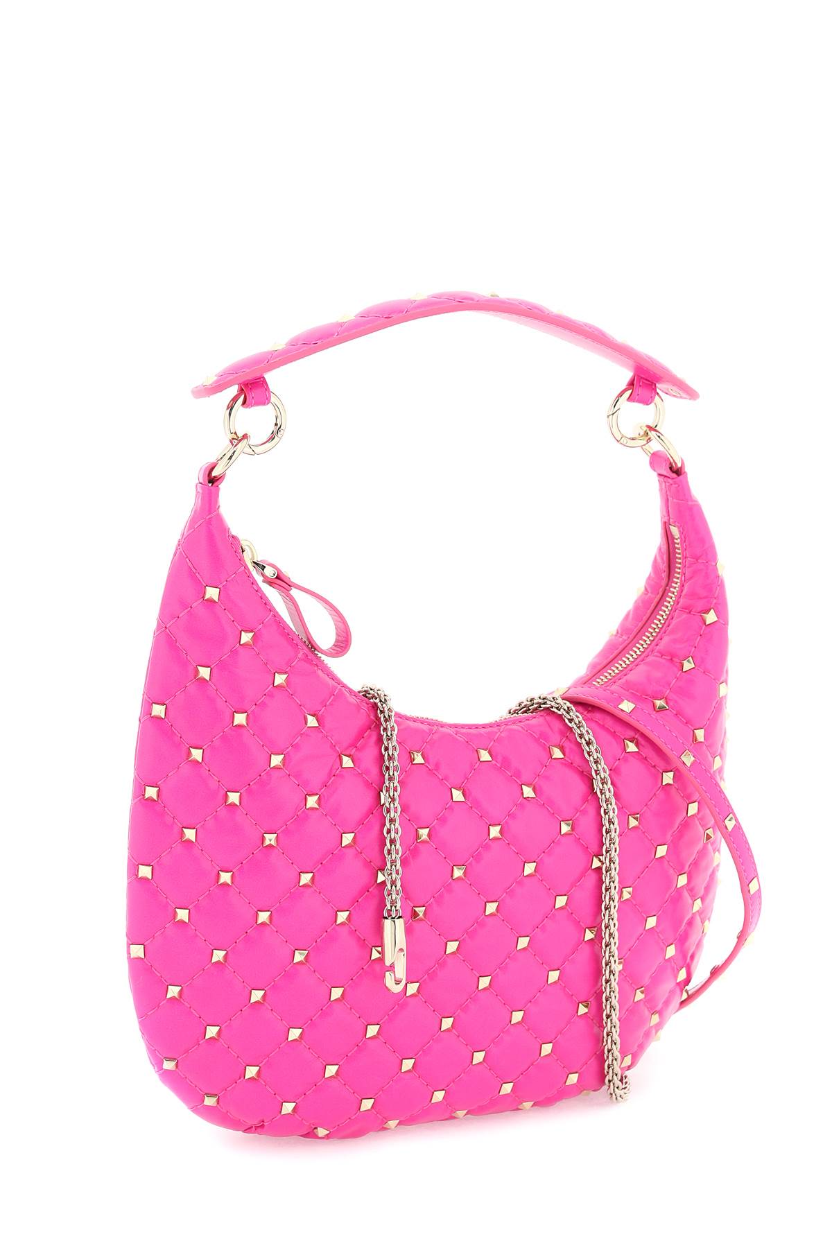 Valentino Garavani Small Leather 'Rockstud Spike' Hobo Bag Women