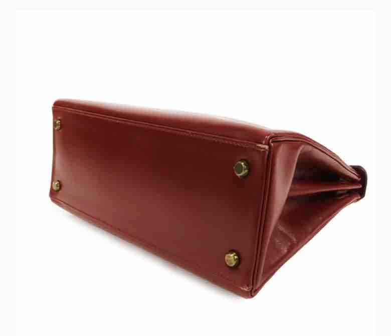 Hermès Kelly 28 Box Calfskin Rouge Ash O 1985