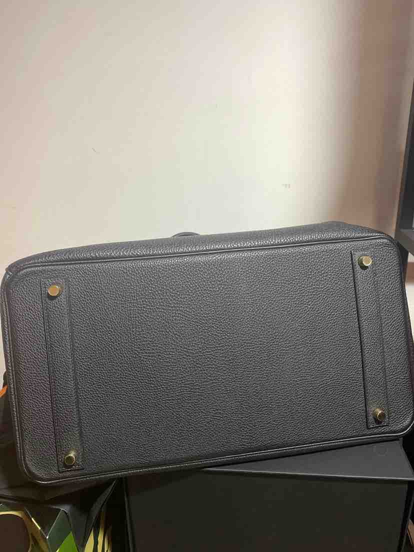 Hermès Birkin 40 Clemence Leather Black N 2010