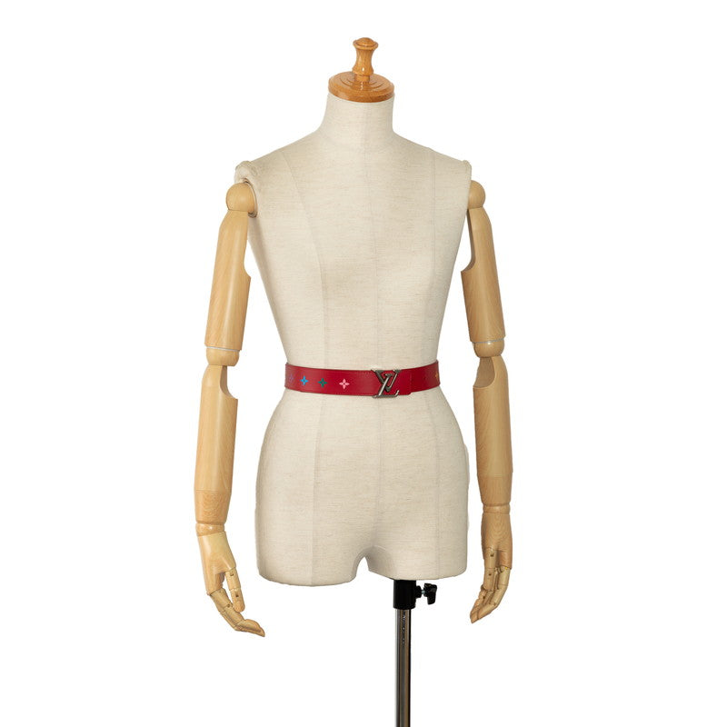 Louis Vuitton Monogram New Wave Sanctuary Belt 32/80 M0096 Red Multicolor Leather Louis Vuitton