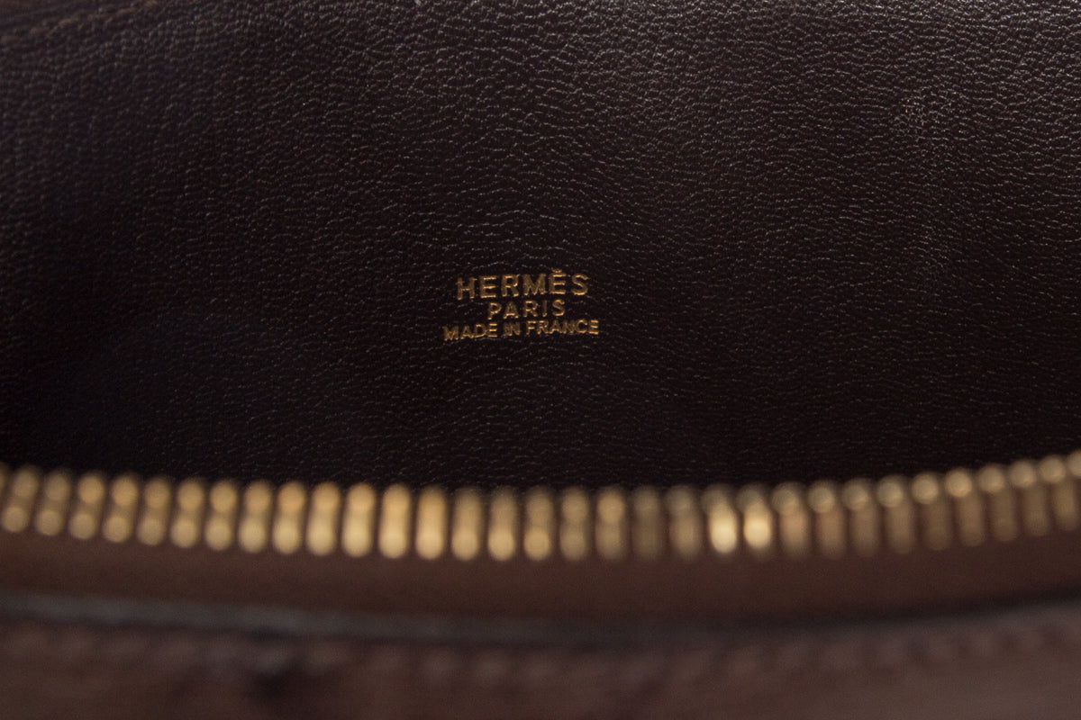 Hermès Brown Ostrich Escapade Handbag