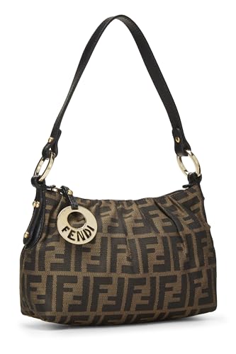 Fendi, Brown Zucca Canvas Shoulder Bag Mini, Brown