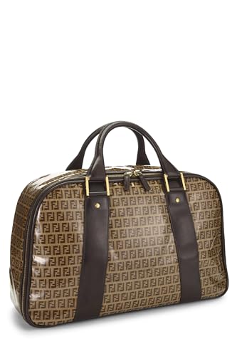 Fendi, Brown Coated Canvas Bowler Large, Brown