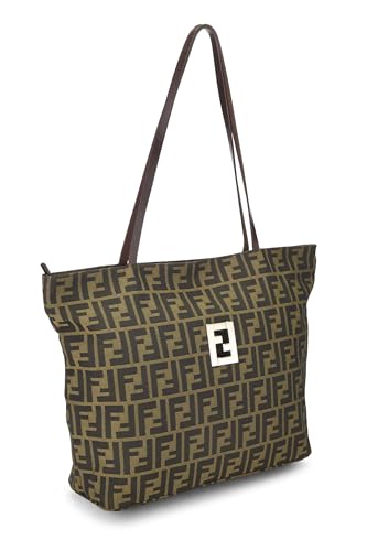 Fendi, Brown Zucca Nylon Tote, Brown