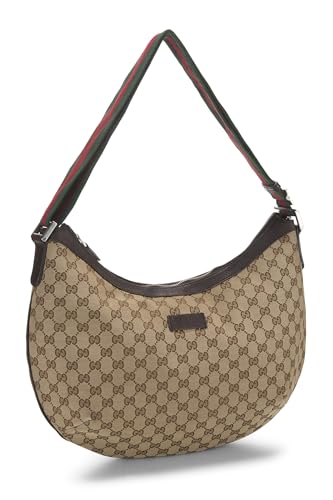 Gucci, Original GG Canvas Web Round Messenger Large, Brown