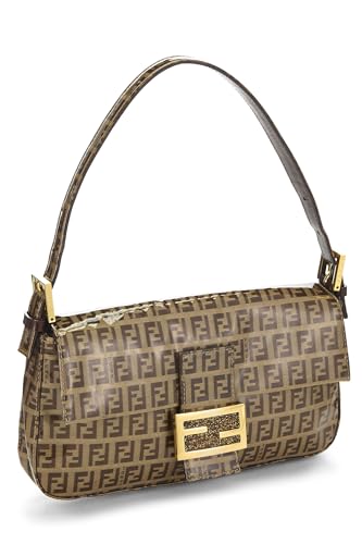 Fendi, Brown Zucchino Vinyl Baguette, Brown