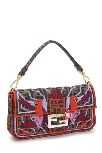 Fendi, Multicolor Embroidered Convertible Baguette Medium, Multi