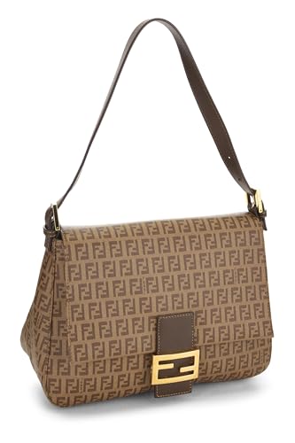 Fendi, Brown Zucchino Coated Canvas Mama, Brown
