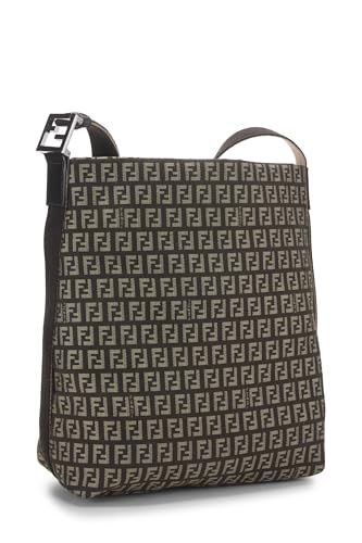 Fendi, Brown Zucchino Canvas Messenger, Brown
