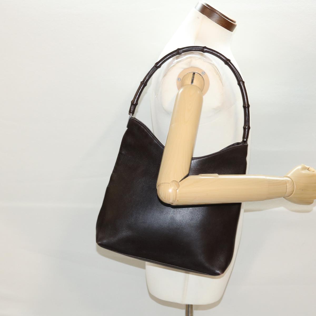 GUCCI Shoulder Bag Leather Black 0013244 42833