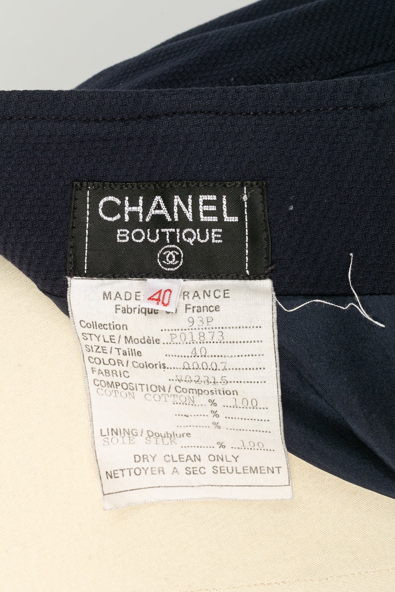 Ensemble Chanel Printemps 1993