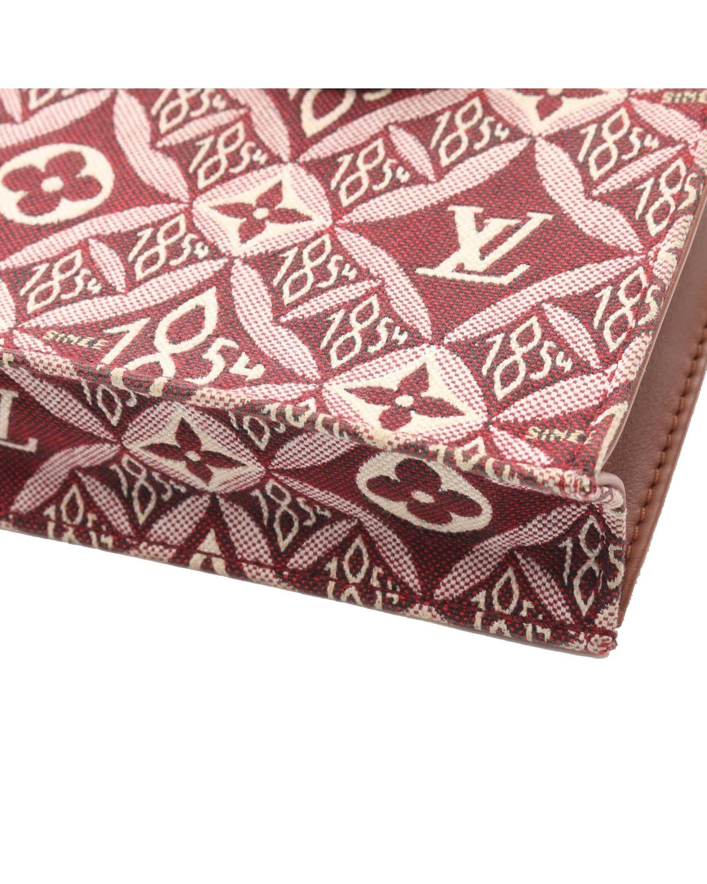Petit Sac Plat Canvas Tote with Leather Trim and Detachable Strap