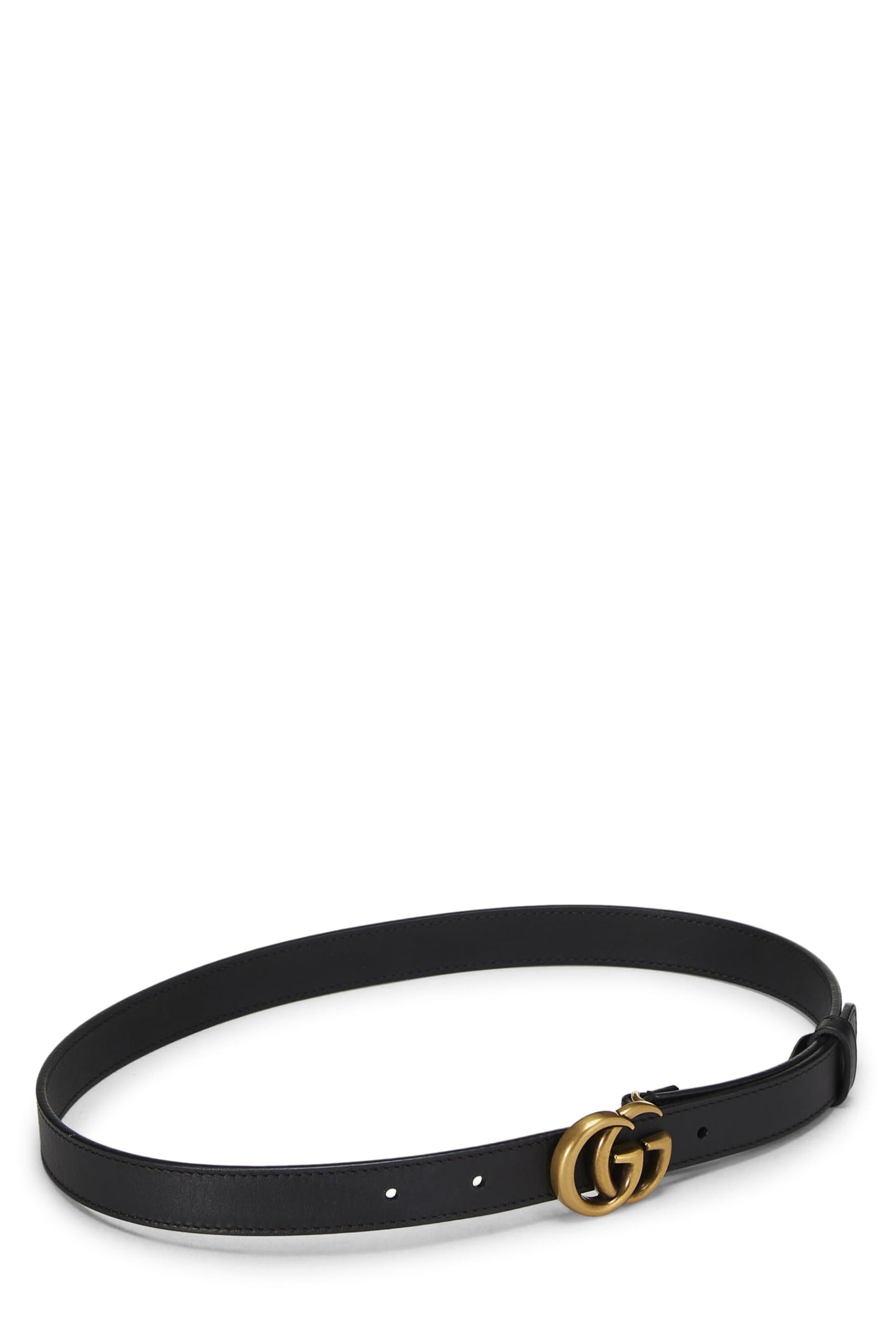 Gucci, Black Gucci Signature Leather Belt 85, Black