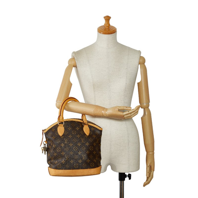 Louis Vuitton Monogram Lockies Handbag M40102 Brown PVC Leather Louis Vuitton