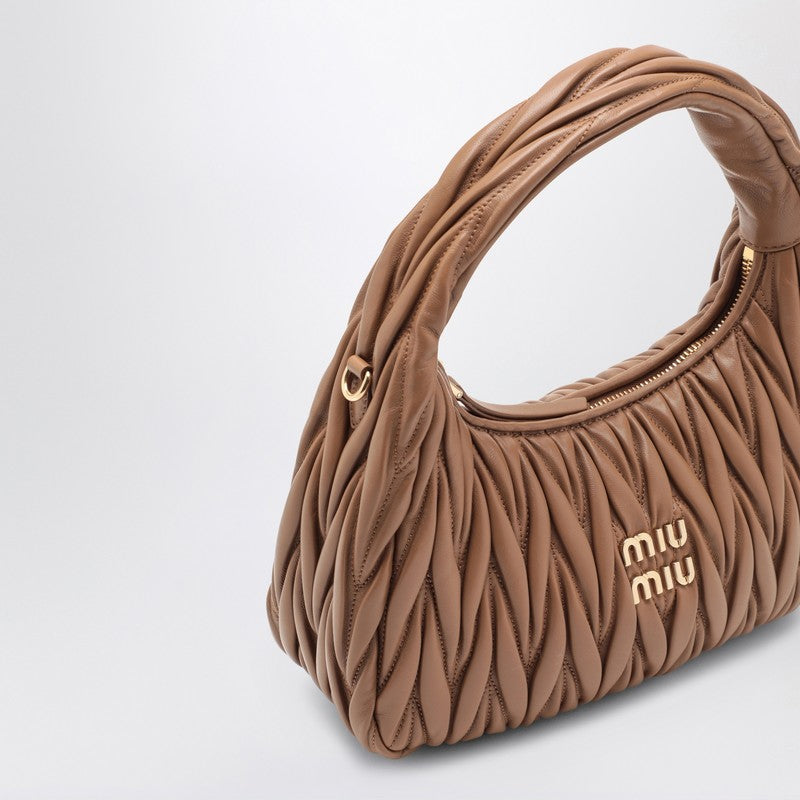 Miu Miu Miu Wander Caramel Matelassé Bag Women
