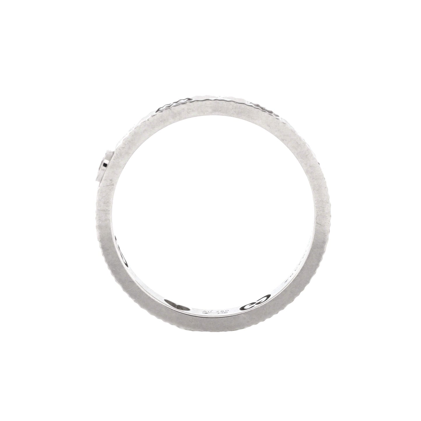 Icon Heart Band Ring 18K White Gold with Diamond 3mm