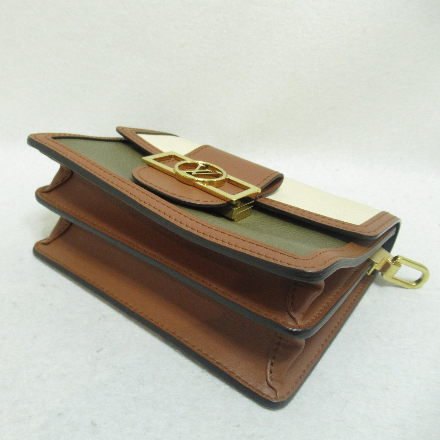 Louis Vuitton Louis Vuitton Dolphin Mini Shoulder Bag Leather Leather Brown Cream/Cake M44580