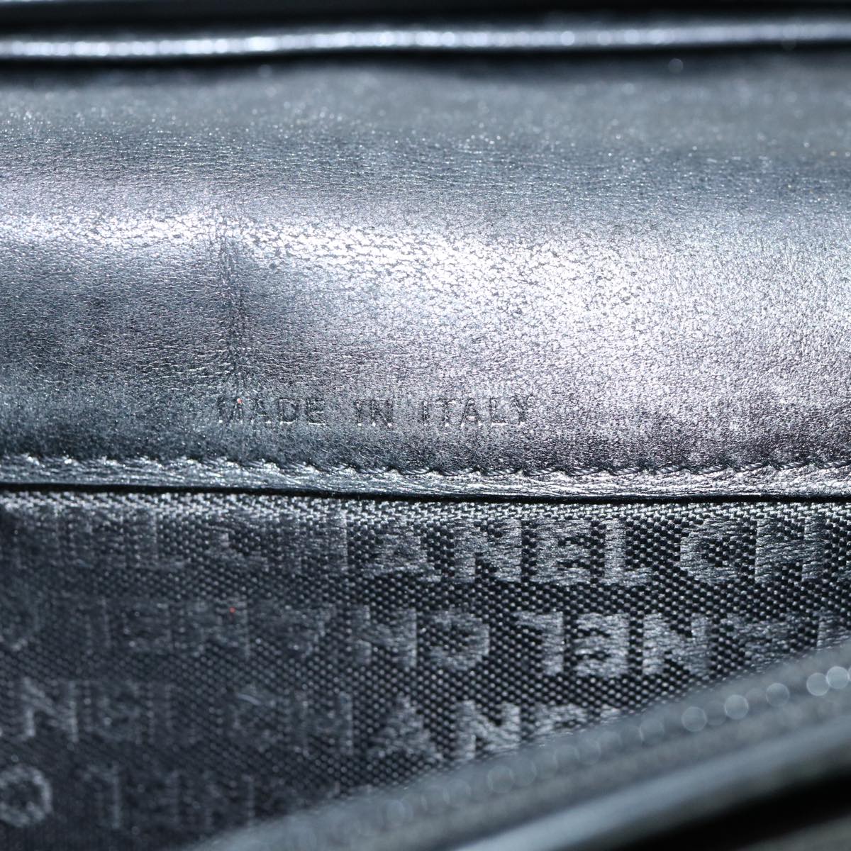 CHANEL Icon Line Wallet Leather Silver CC 61875