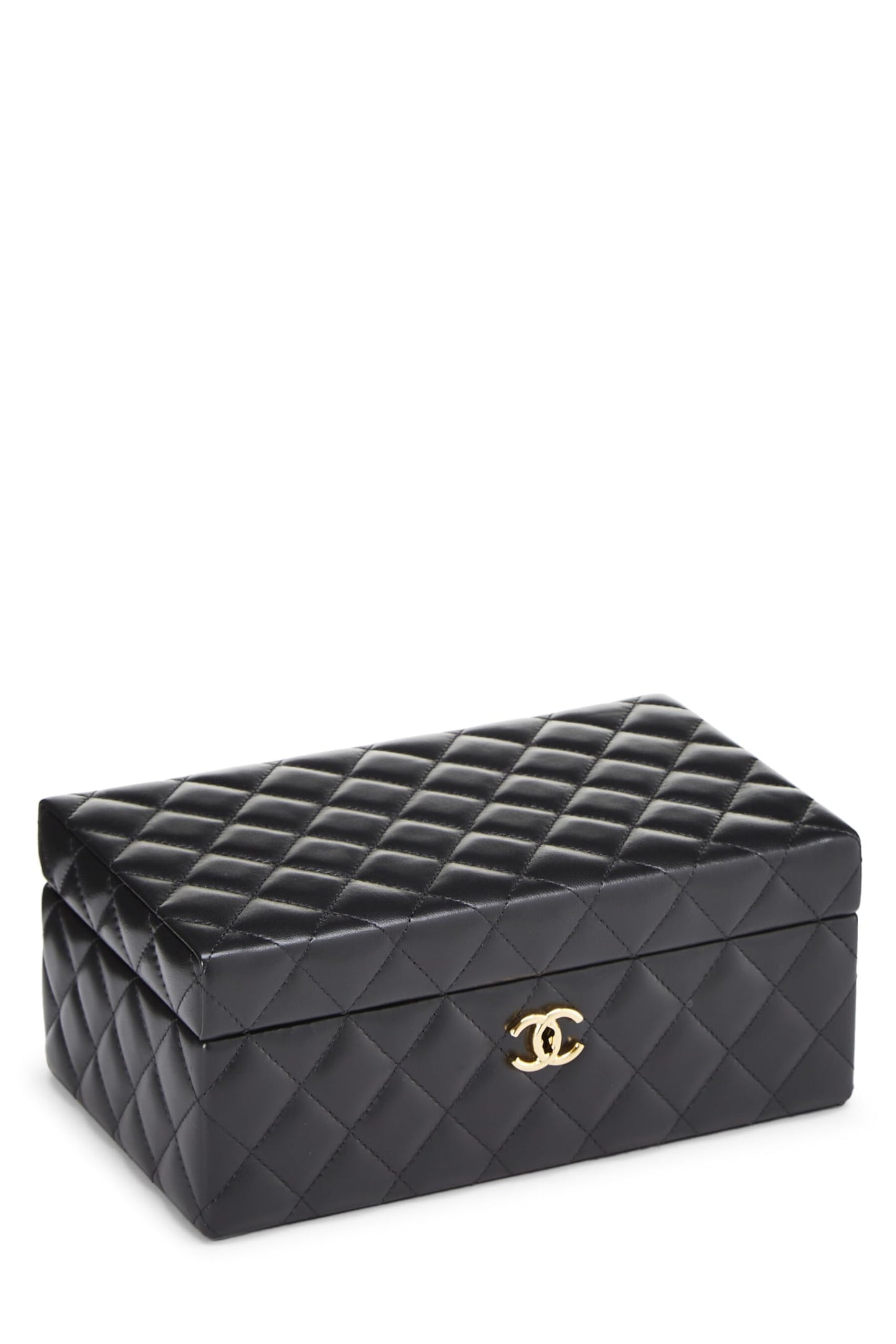 Chanel, Black Quilted Lambskin Jewelry Chest Small, Black
