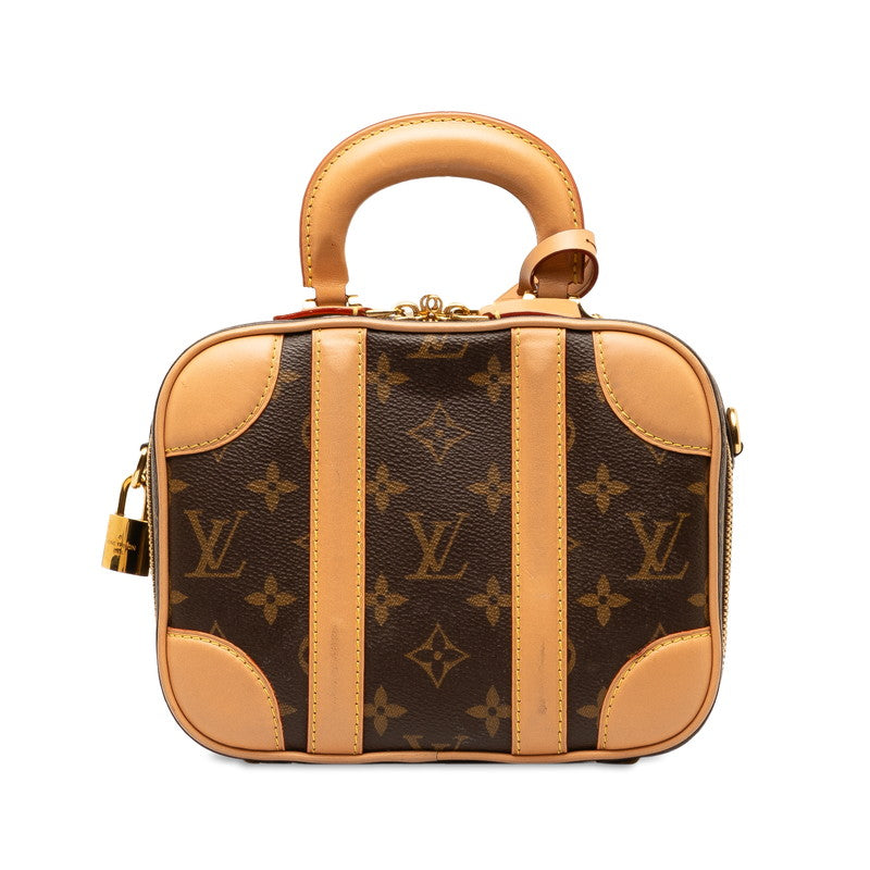 Louis Vuitton Monogram Valet PM Handbag 2WAY M44581 Brown PVC Leather Louis Vuitton