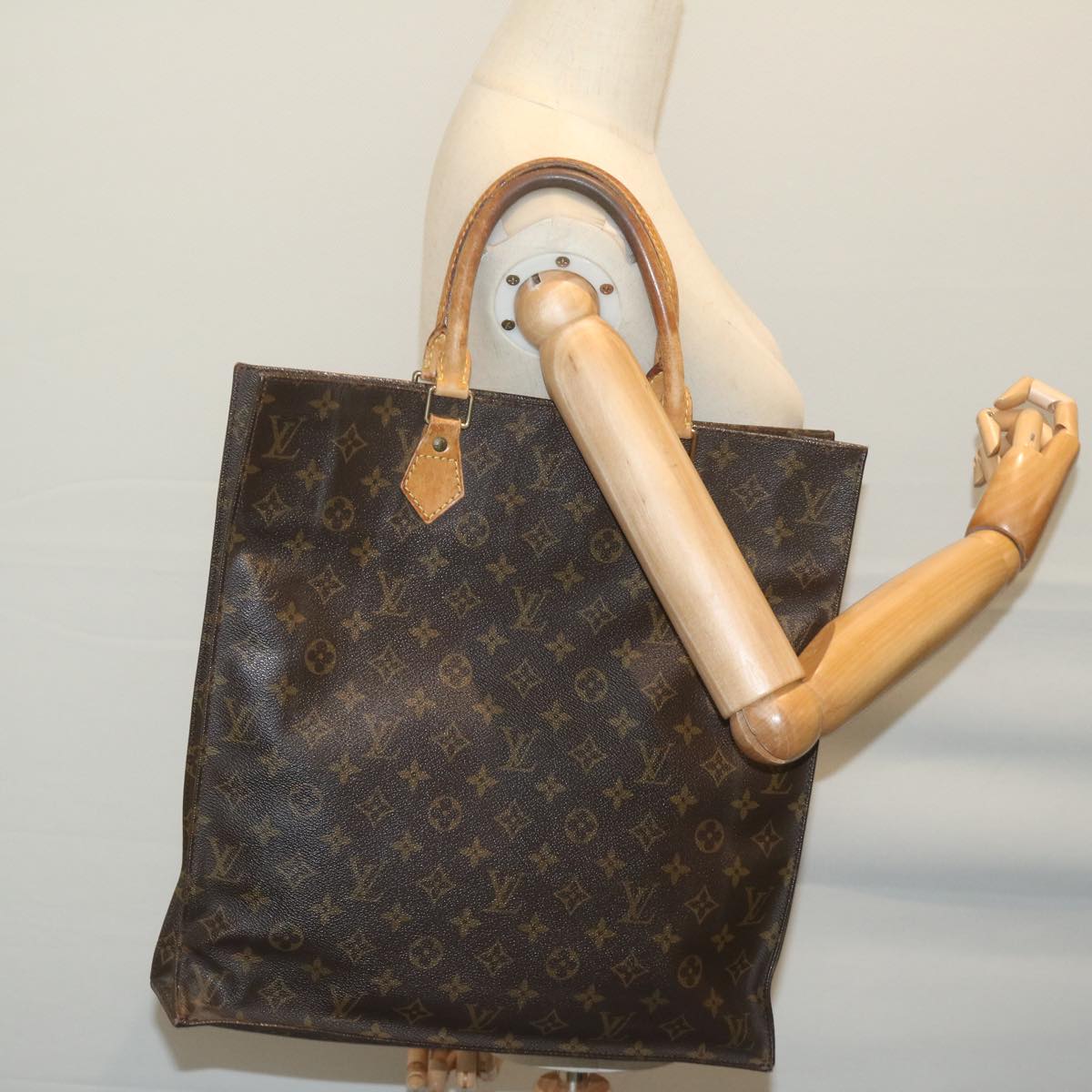 LOUIS VUITTON Monogram Sac Plat Hand Bag M51140 LV 62793