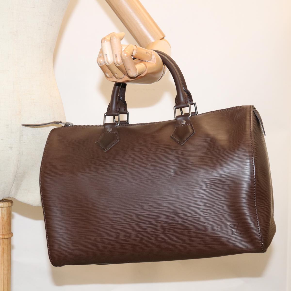 LOUIS VUITTON Epi Speedy 30 Hand Bag Mocha M5902D LV 62799