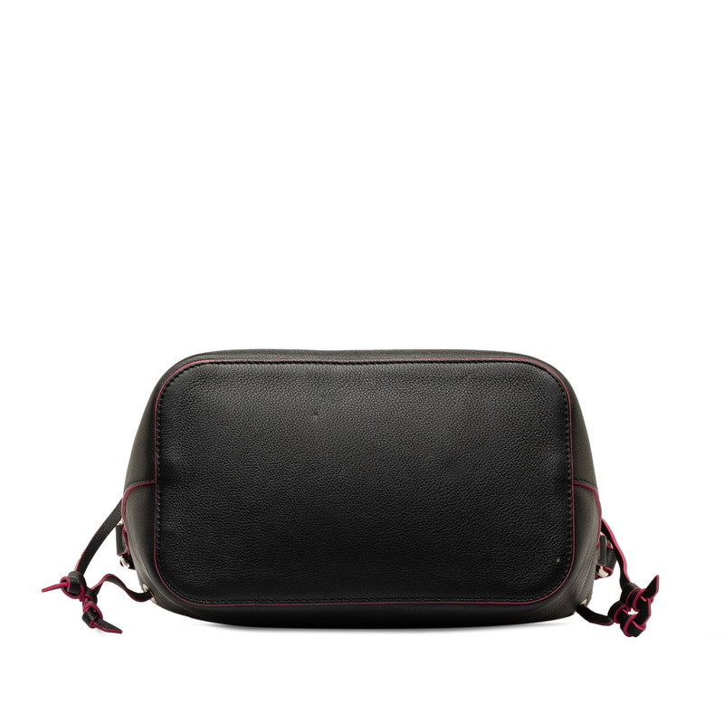 Louis Vuitton Locky Bucket Shoulder Bag M54677 Noir Black Leather Louis Vuitton