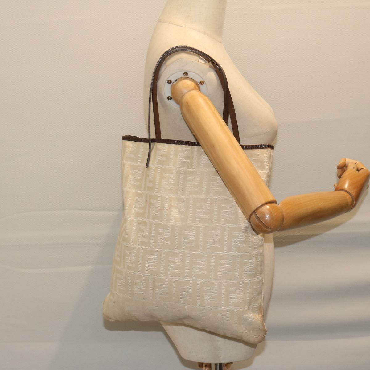 FENDI Zucca Canvas Tote Bag Beige 63991