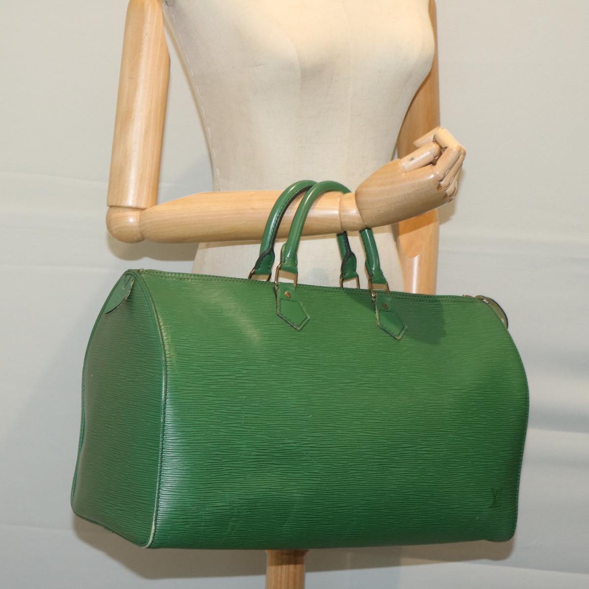 LOUIS VUITTON Epi Speedy 40 Hand Bag Borneo Green M42984 LV 64465