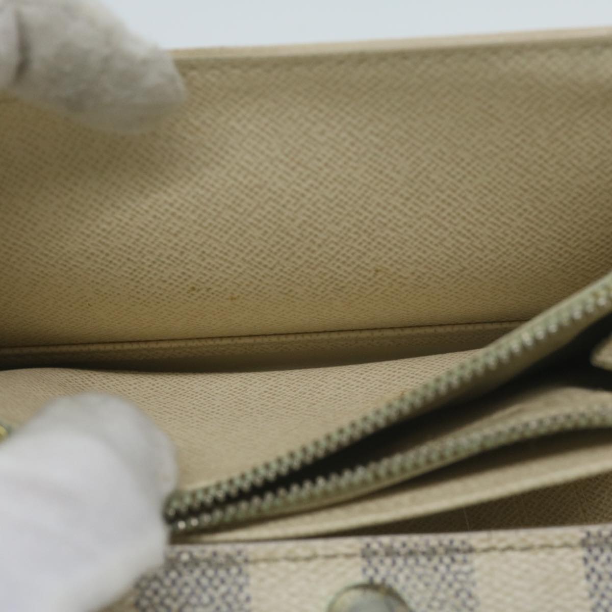 LOUIS VUITTON Damier Azur Portefeuille Alexandra Wallet N63068 LV 64617