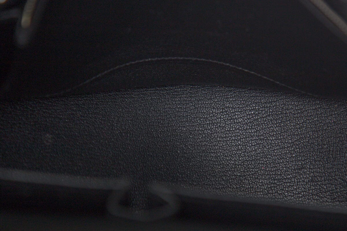 Hermès 2023 Black Jypsiere 28 Clemence PHW Handbag