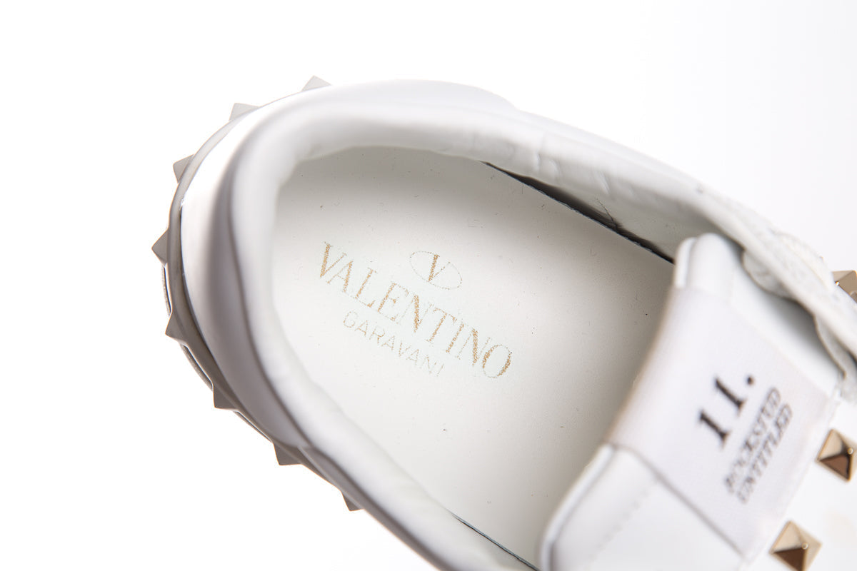 Valentino White Rockstud Sneakers SZ 42