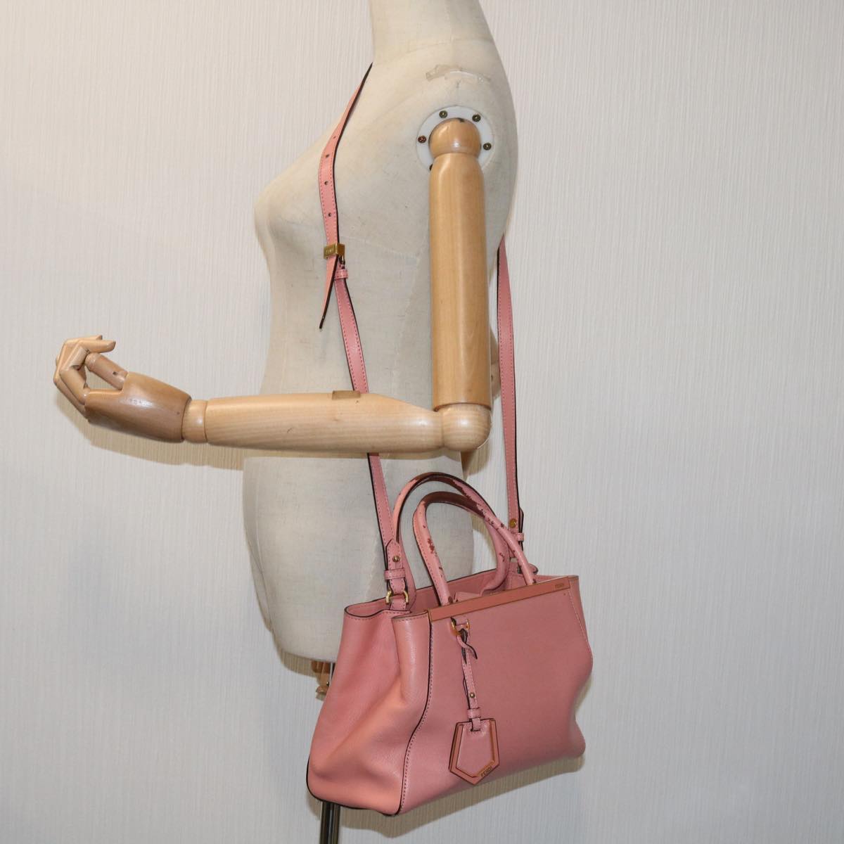 FENDI Hand Bag Leather 2way Pink 69672