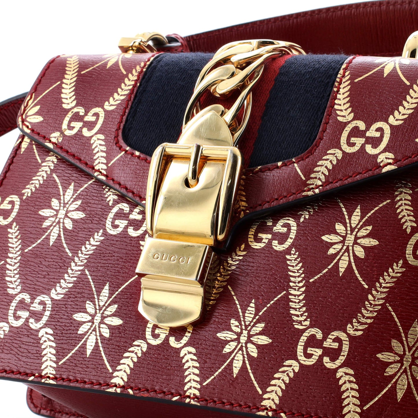 Sylvie Top Handle Bag Printed Leather Mini