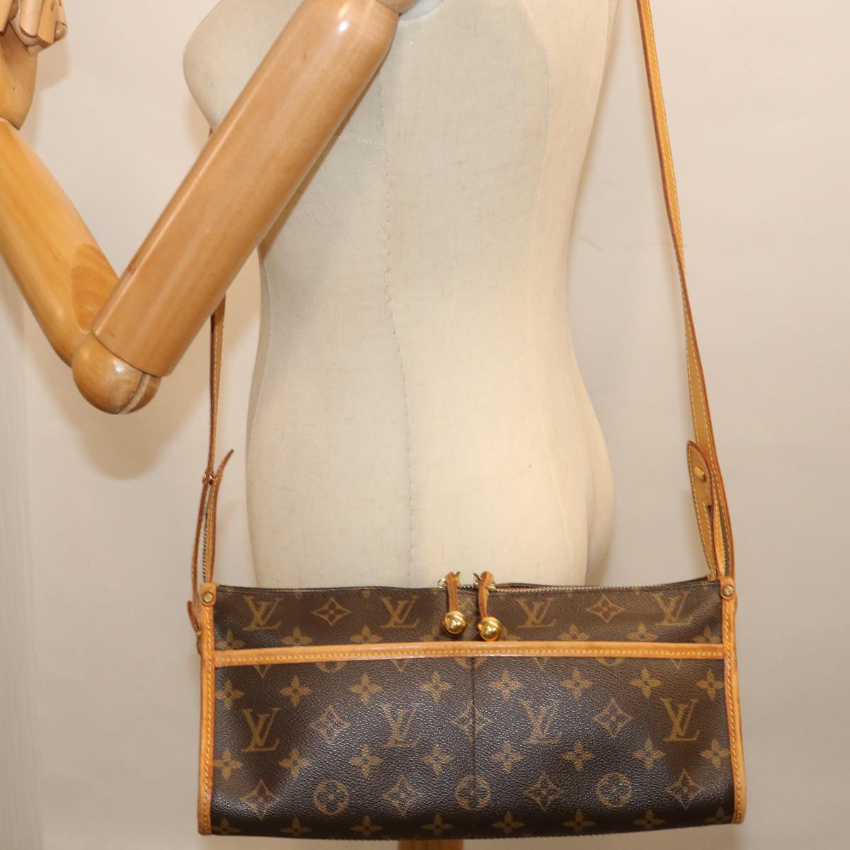 LOUIS VUITTON Monogram Popincourt Long Shoulder Bag M40008 LV 70708