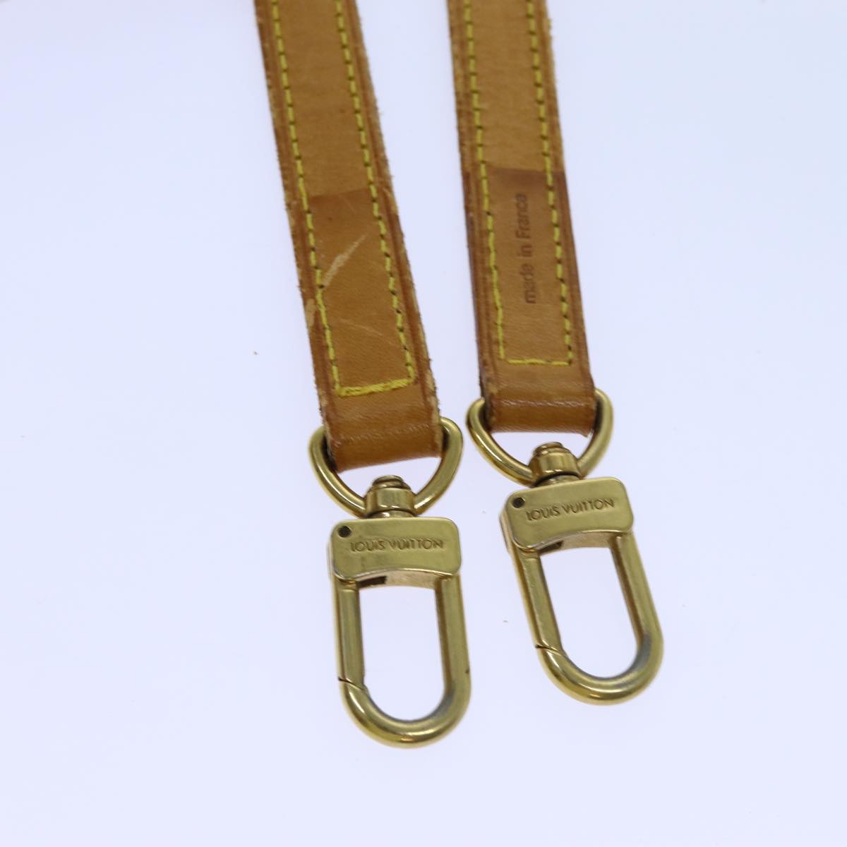 LOUIS VUITTON Shoulder Strap Leather 35.8"" Beige LV 70884
