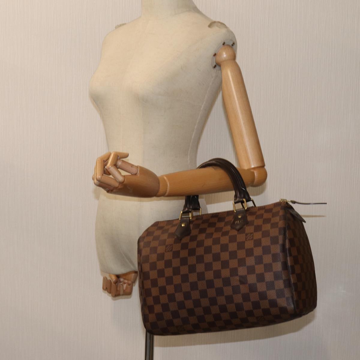 LOUIS VUITTON Damier Ebene Speedy 30 Hand Bag N41364 LV 70961