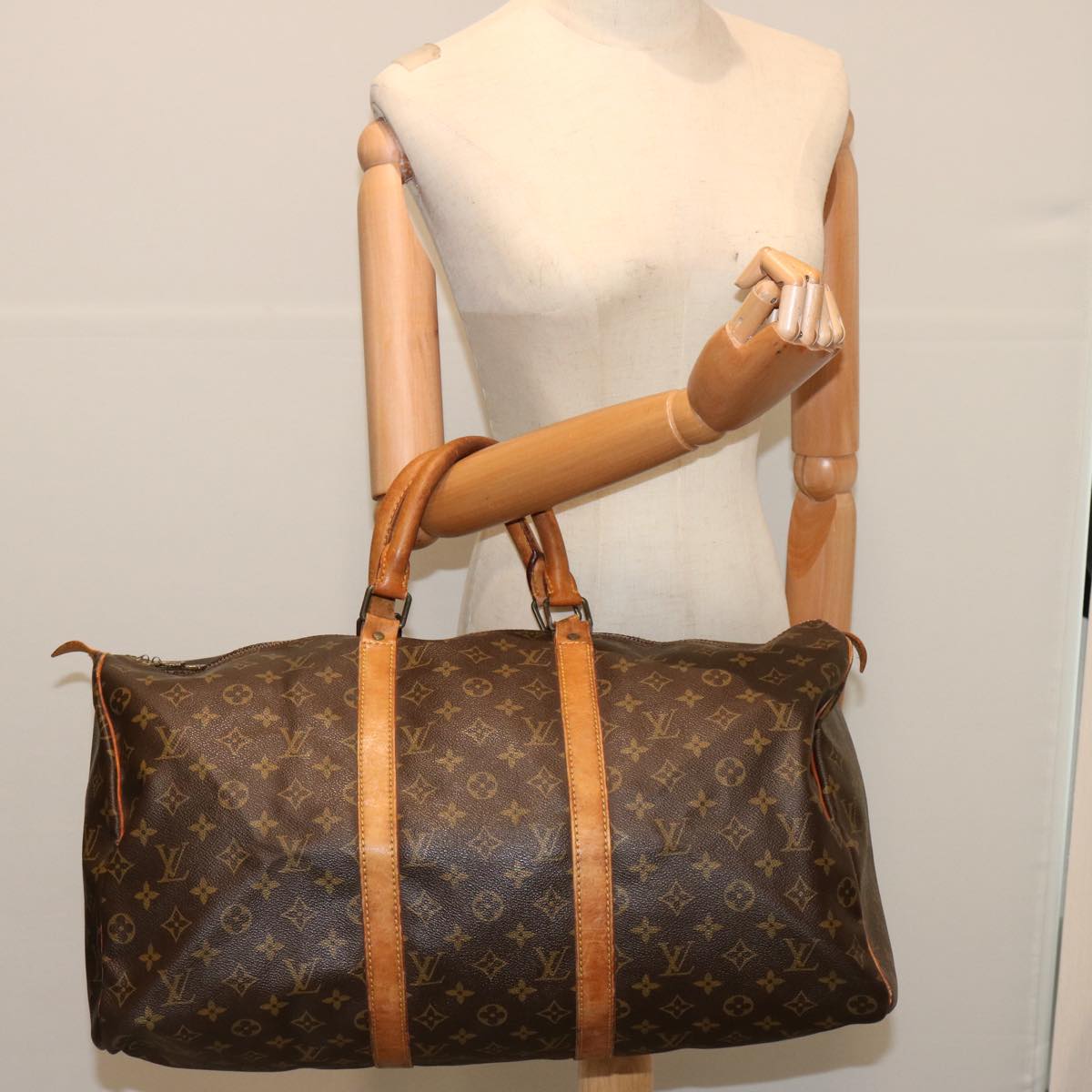 LOUIS VUITTON Monogram Keepall 50 Boston Bag M41426 LV 70988