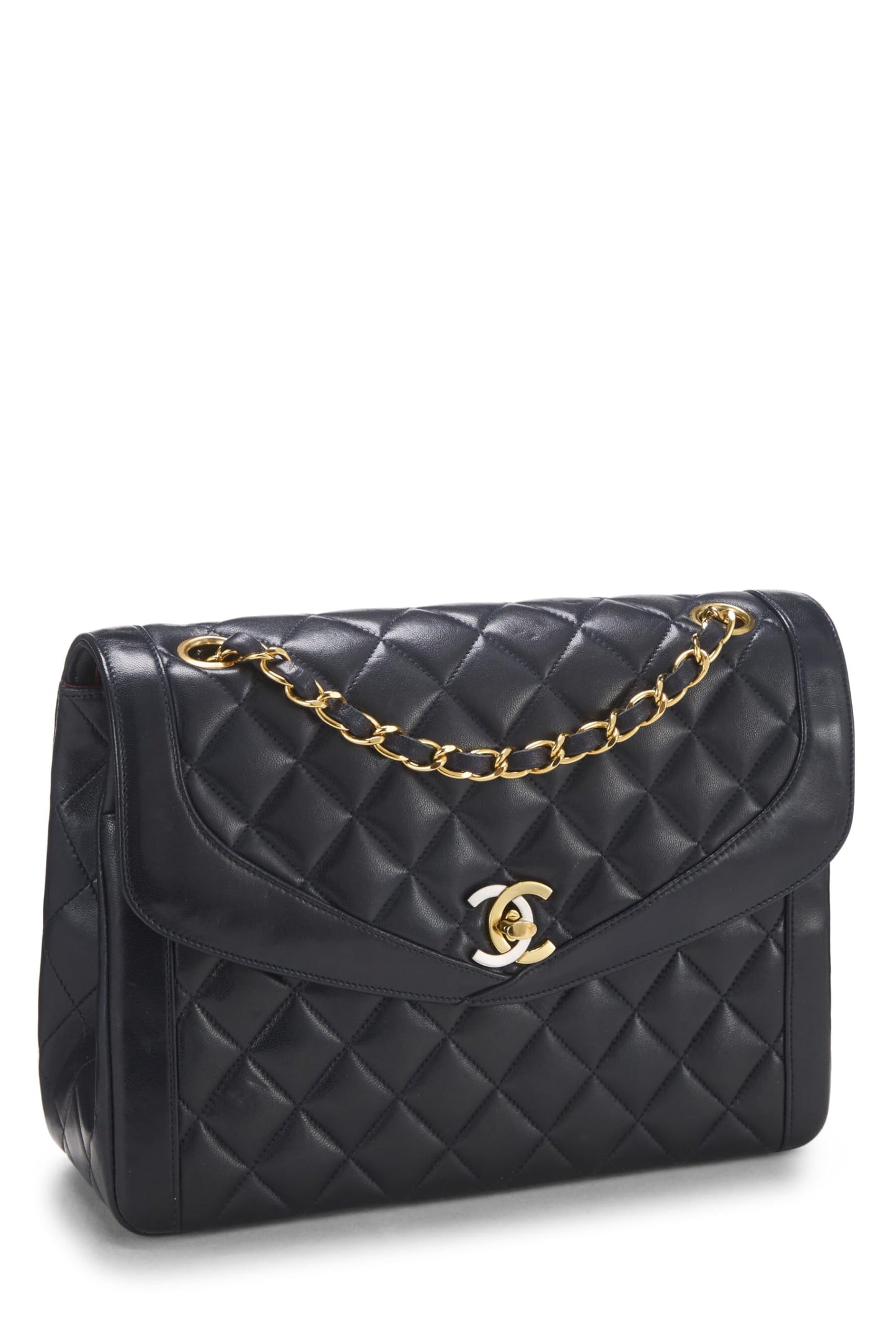 Chanel, Black Quilted Lambskin Paris Limited Double Flap Small, Navy