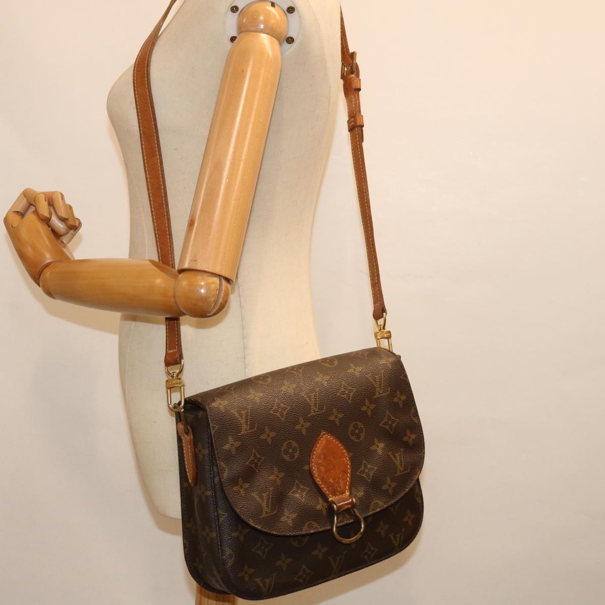 LOUIS VUITTON Monogram Saint Cloud GM Shoulder Bag M51242 LV 71050