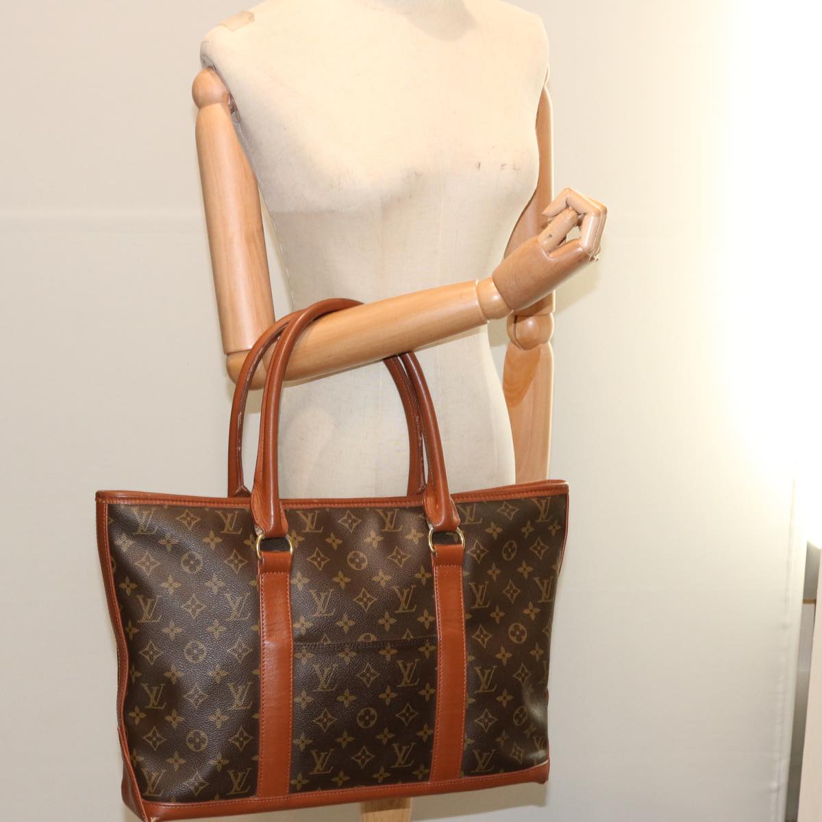 LOUIS VUITTON Monogram Sac Weekend PM Tote Bag M42425 LV 71099