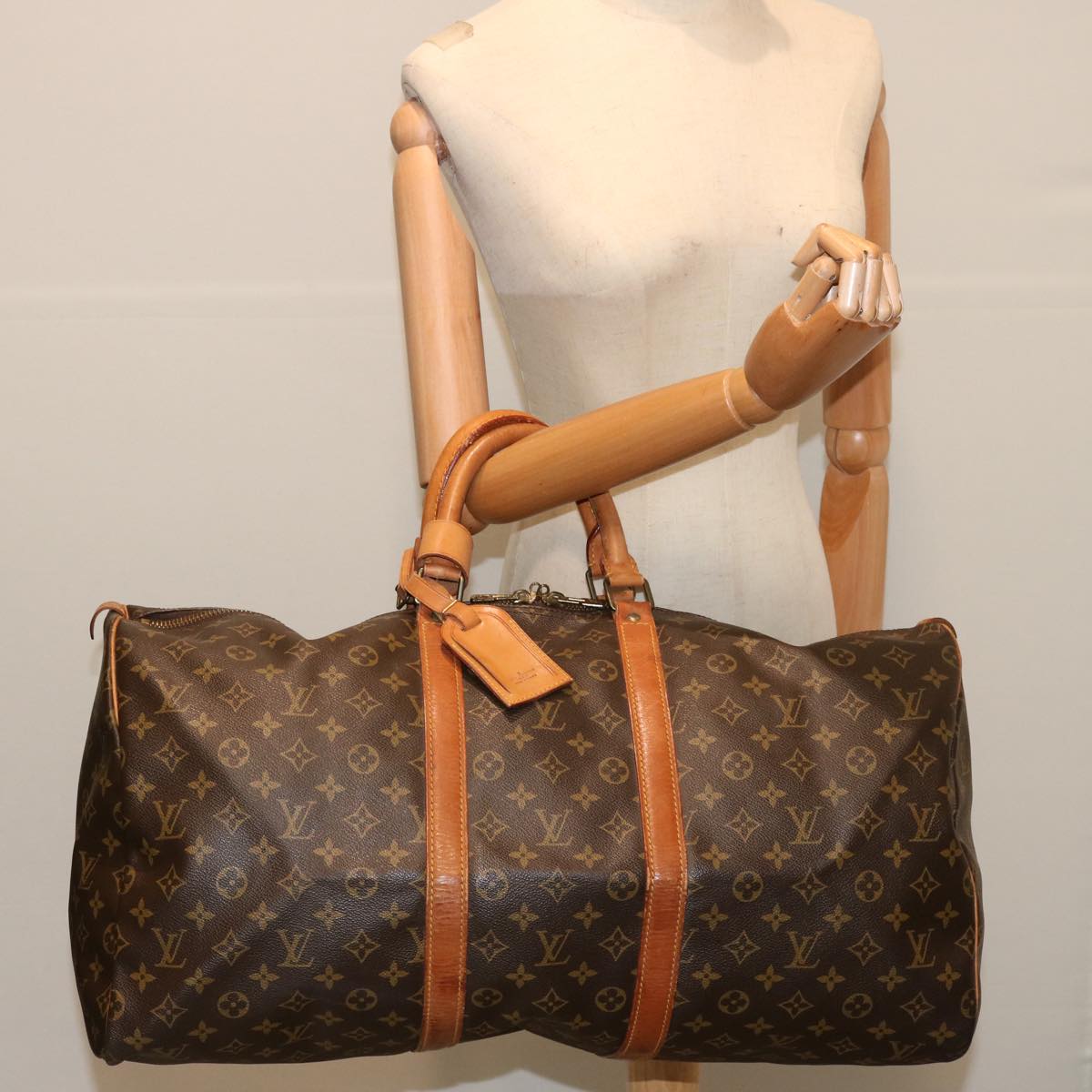 LOUIS VUITTON Monogram Keepall 55 Boston Bag M41424 LV 71115