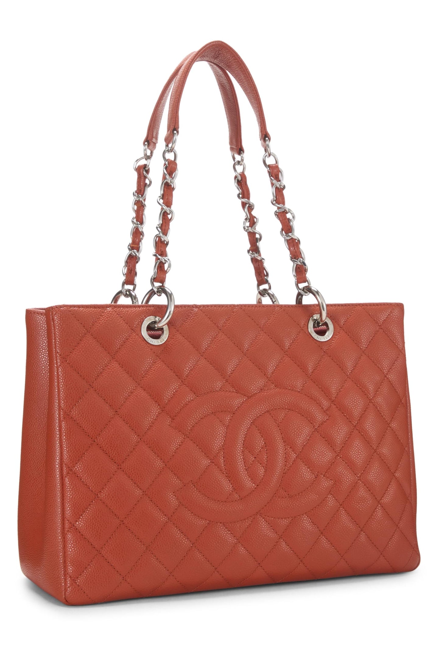 Chanel, Orange Caviar Grand Shopping Tote (GST), Orange