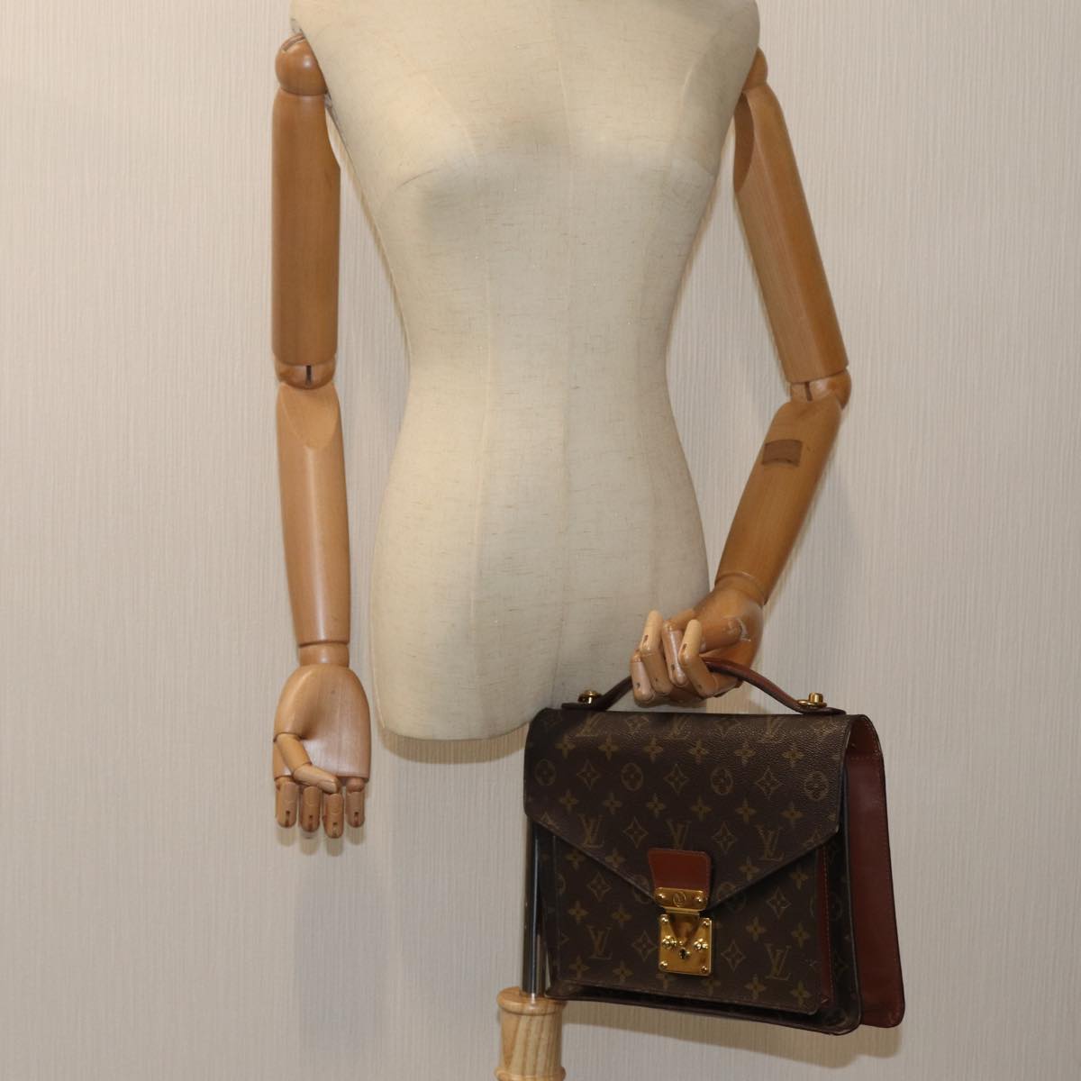 LOUIS VUITTON Monogram Monceau 28 Hand Bag 2way M51185 LV 71226