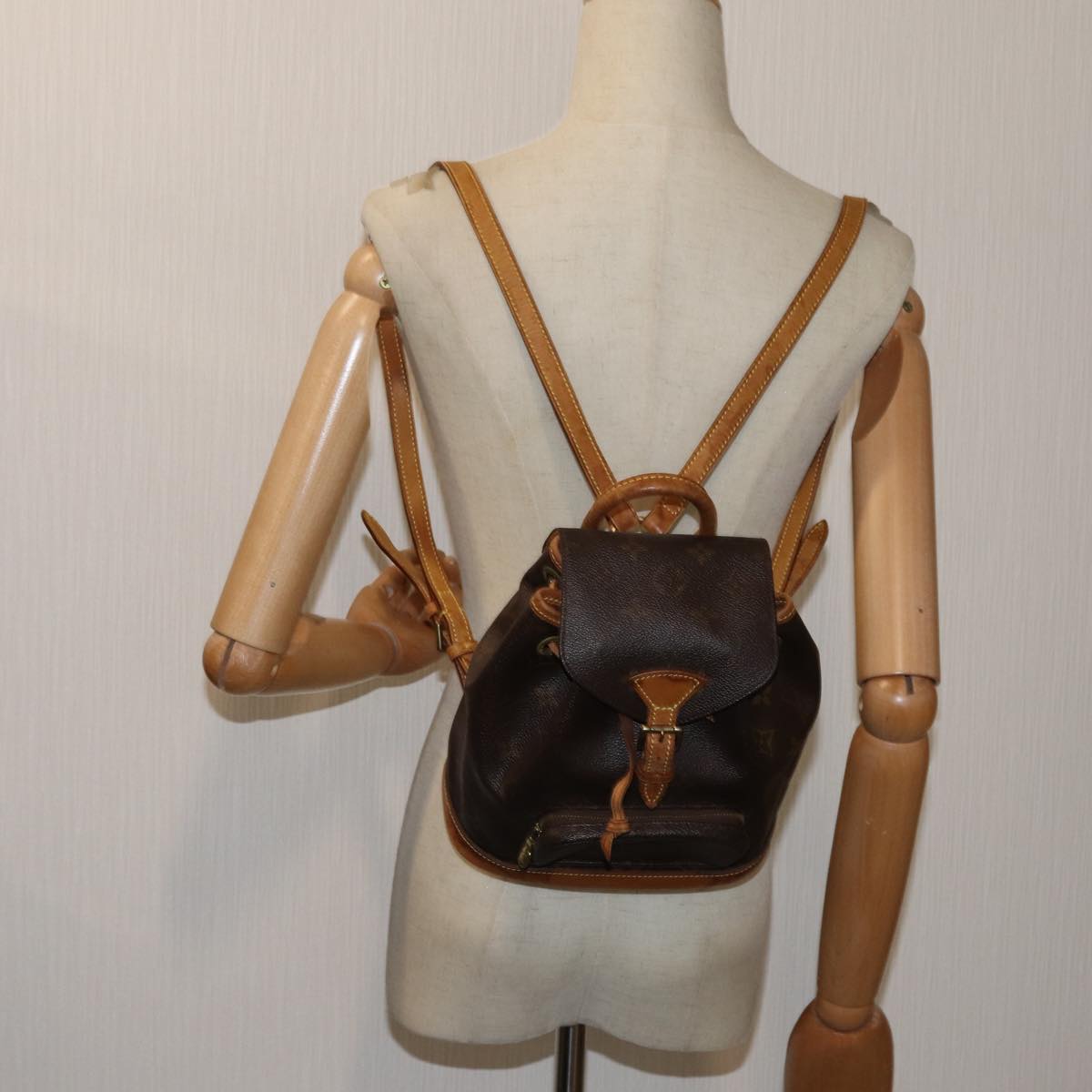 LOUIS VUITTON Monogram Montsouris PM Backpack M51137 LV 71245