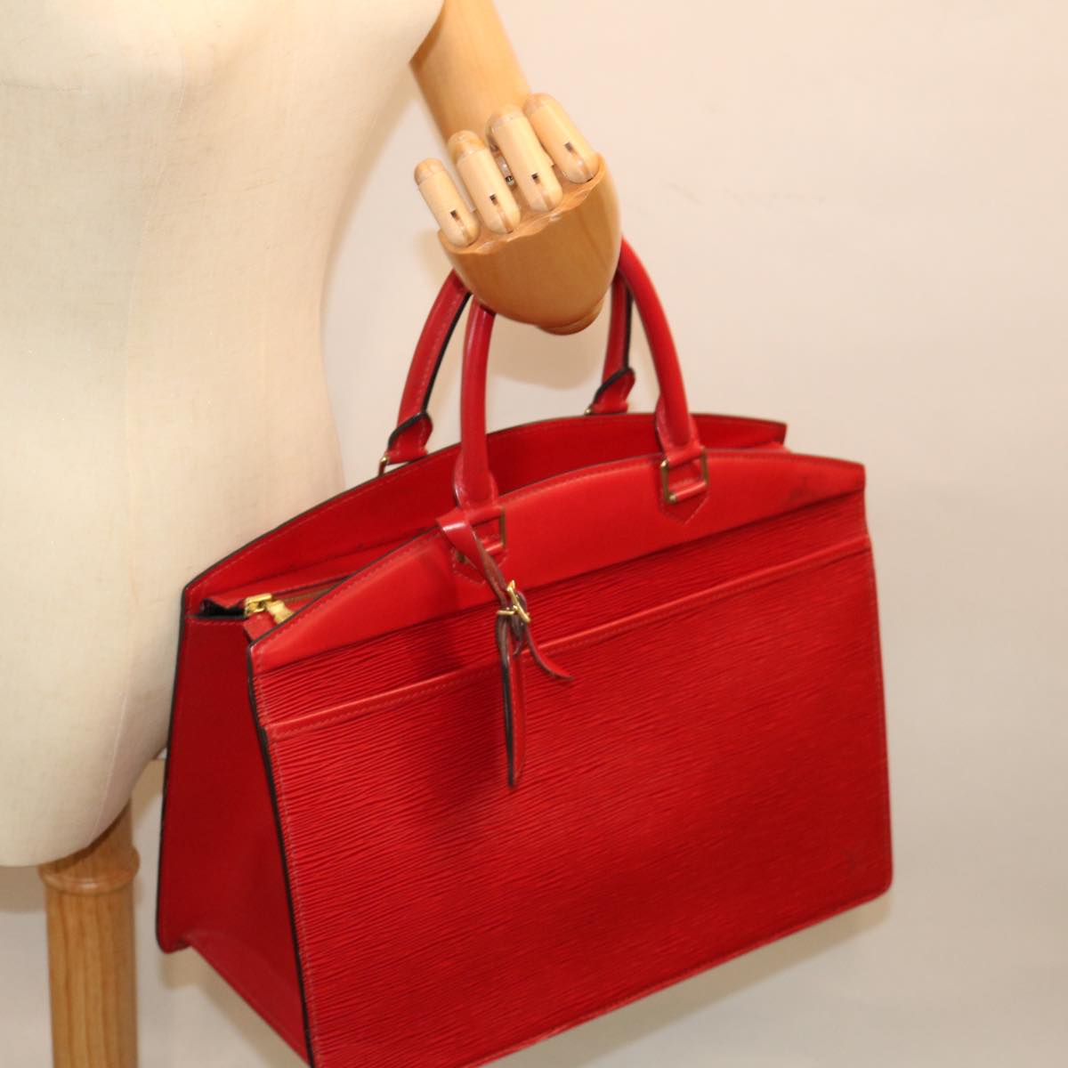 LOUIS VUITTON Epi Riviera Hand Bag Red M48187 LV 71274