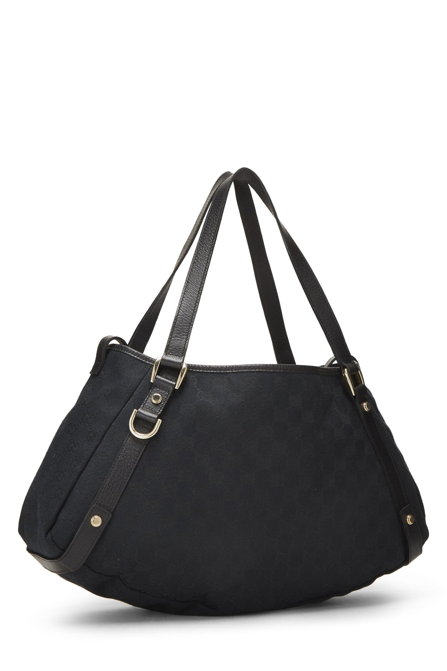 Gucci, Black Original GG Canvas Abbey Tote, Black
