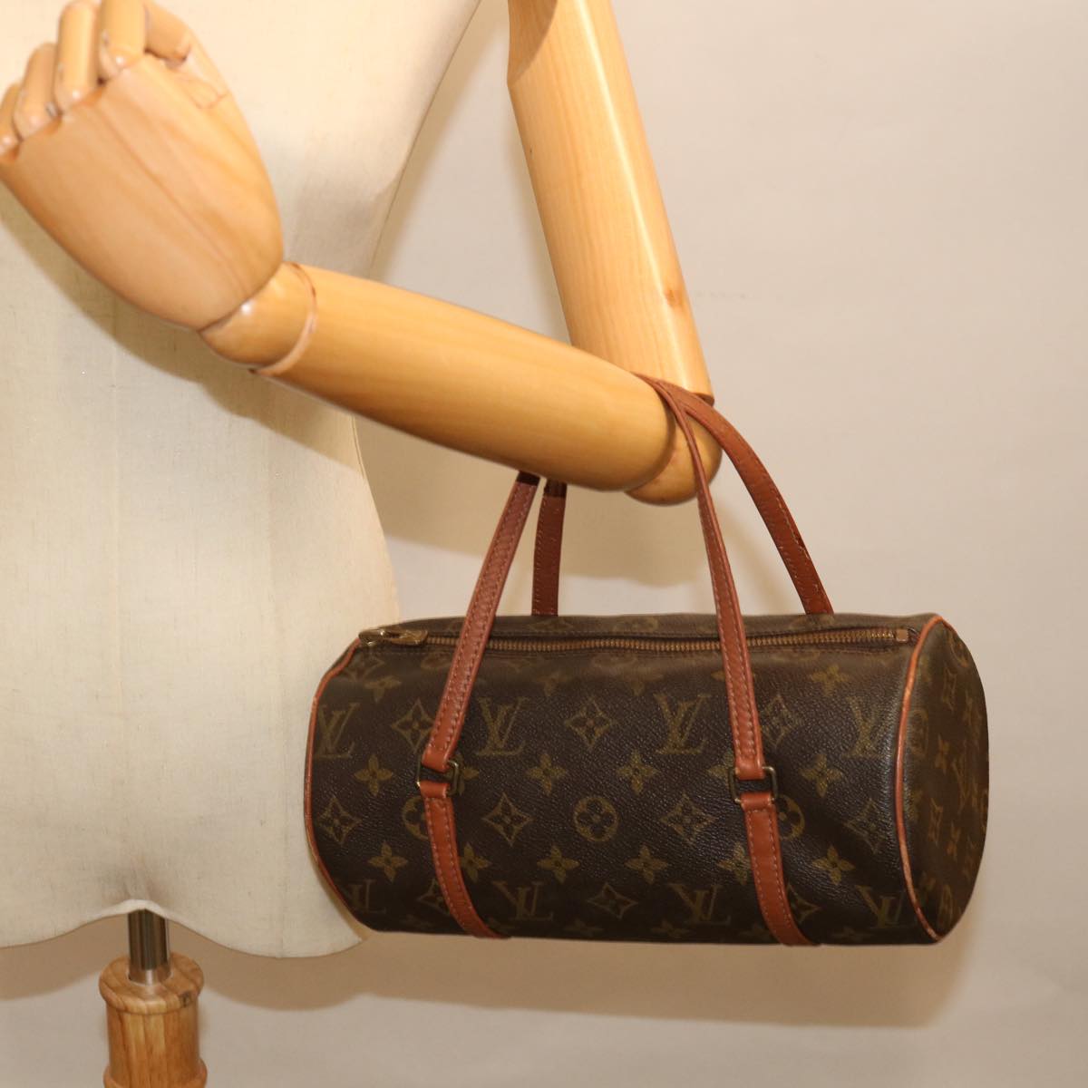 LOUIS VUITTON Monogram Papillon 26 Hand Bag M51386 LV 71375