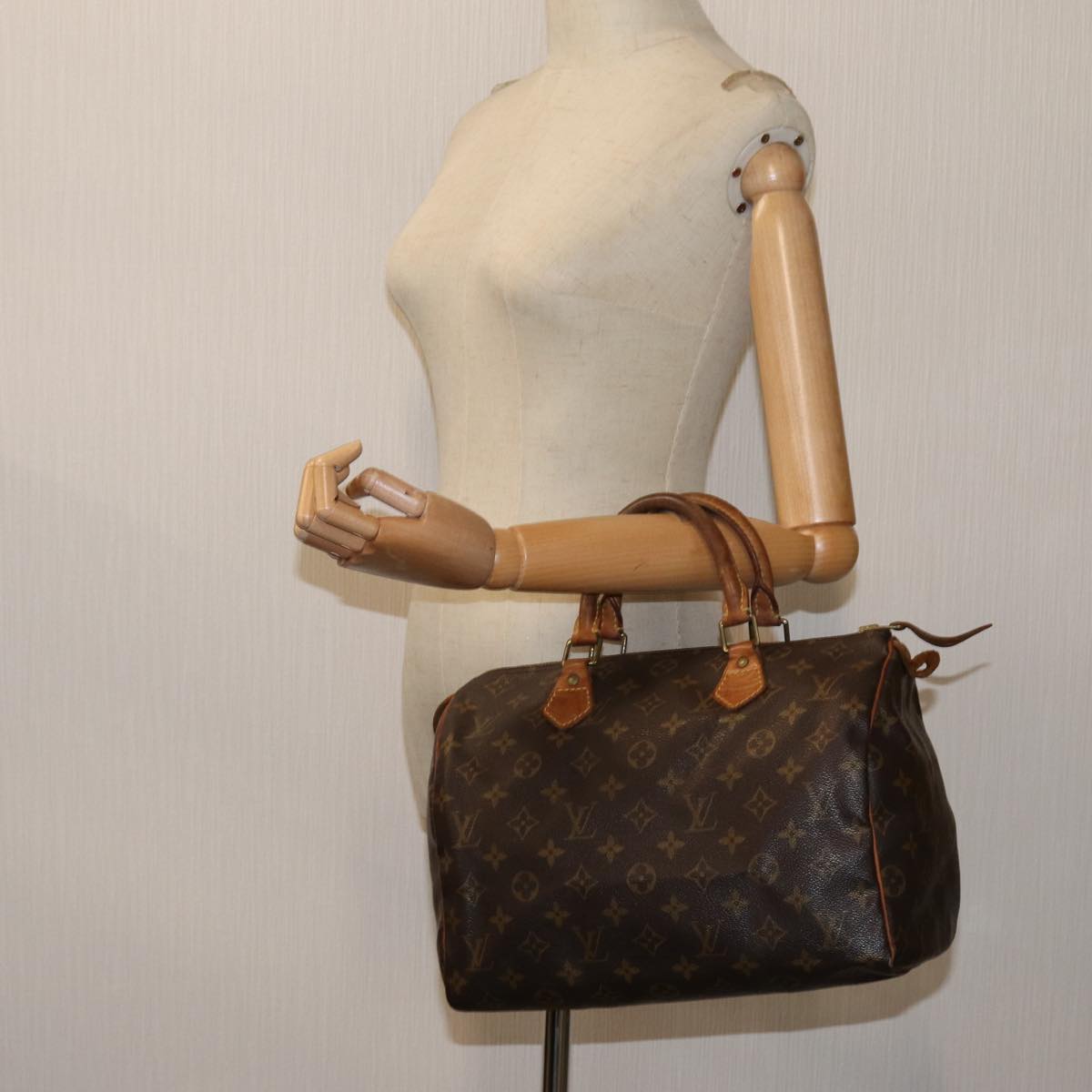 LOUIS VUITTON Monogram Speedy 30 Hand Bag M41526 LV 71385